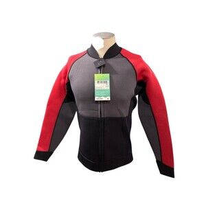 Sea-doo Montego Jacket Mens Medium Red Black Wetsuit 3mm Neoprene Snorkeling